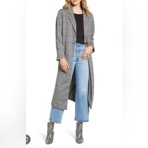 Sanctuary Plaid Duster Coat